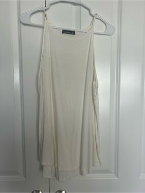 Lou & Grey Cream High-Neck Swing Tank